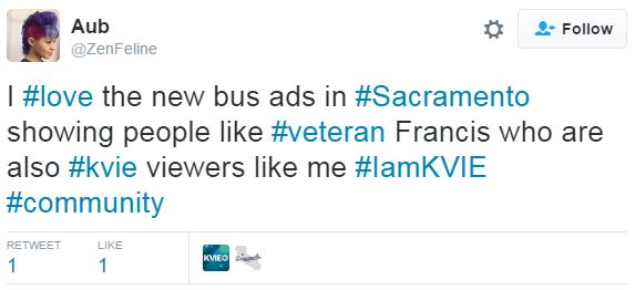 iamKVIE tweet love bus ads