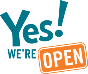 Yes! We're Open Logo