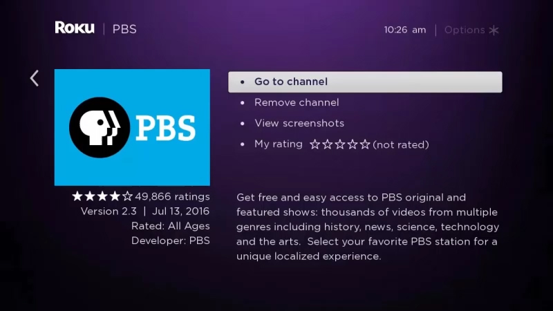 CKBF - WA, TV App, Roku Channel Store