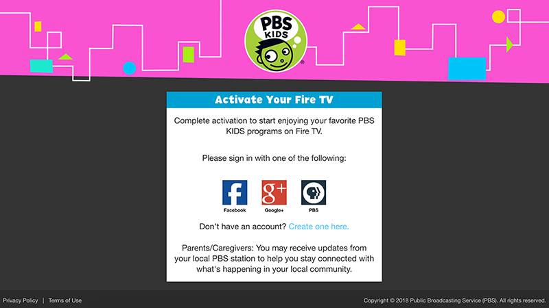 Complete Activate PBS KIDS