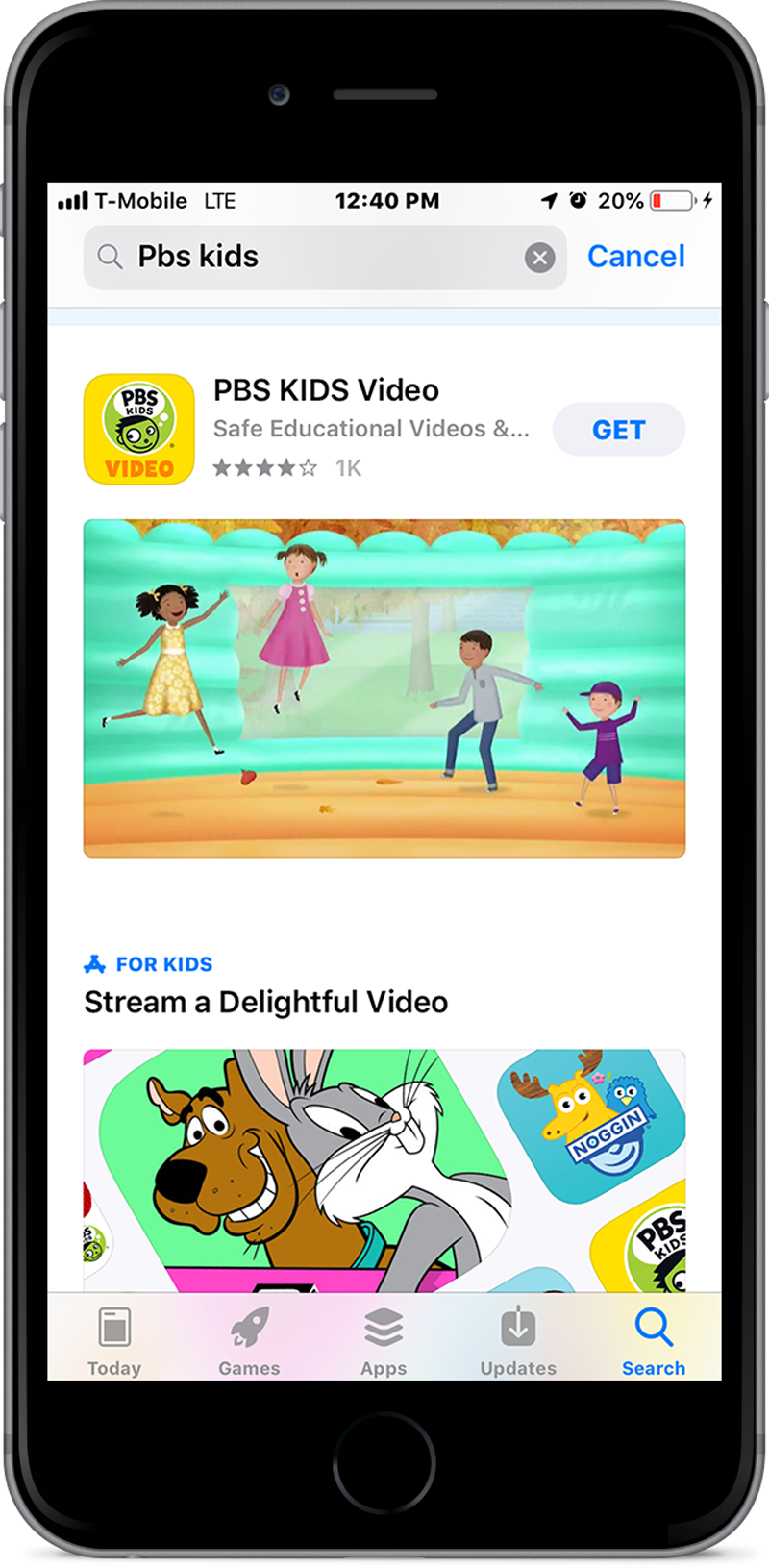 Install PBS KIDS App on iOS Device