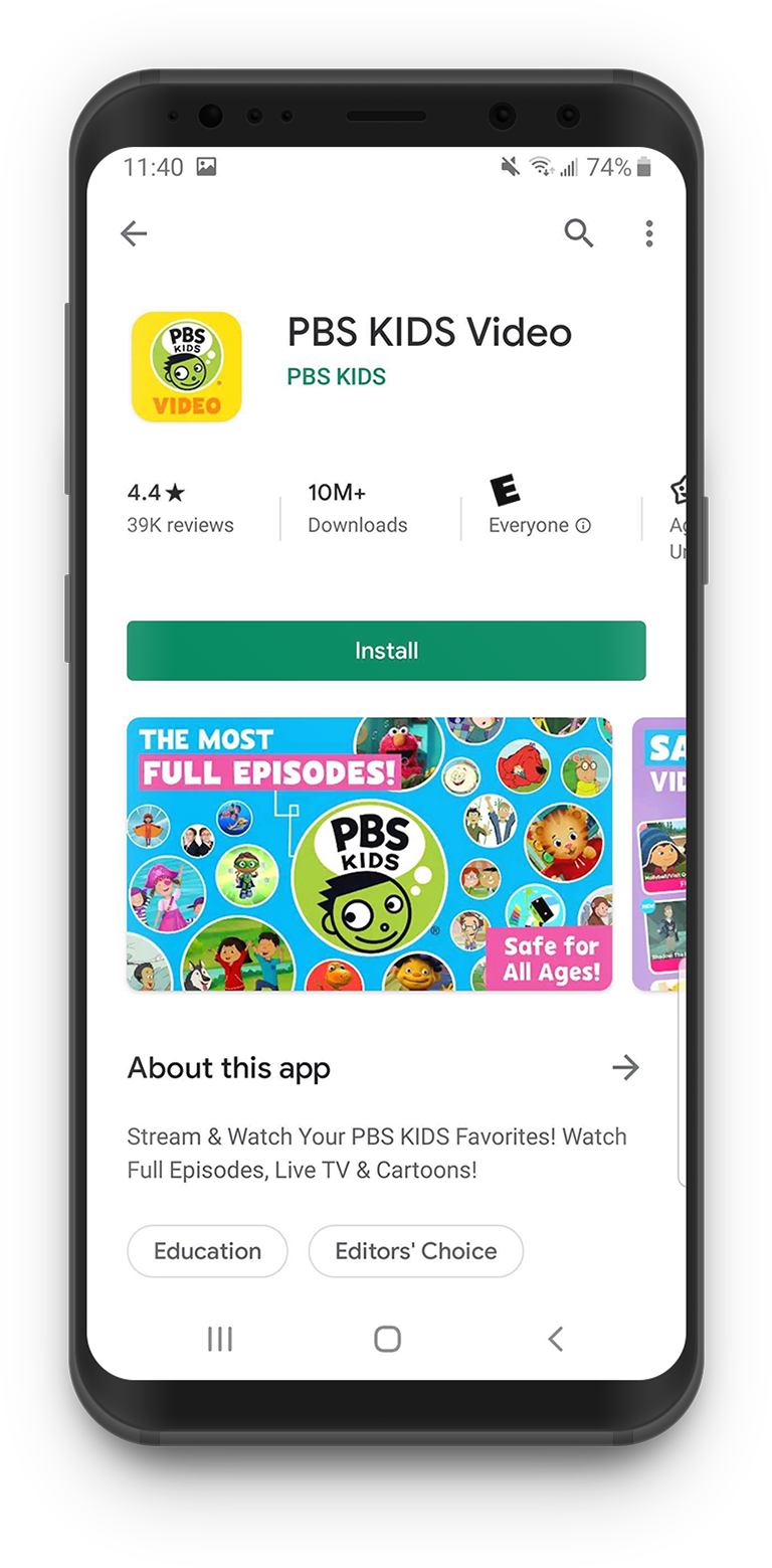 Install PBS Kids App from App Store