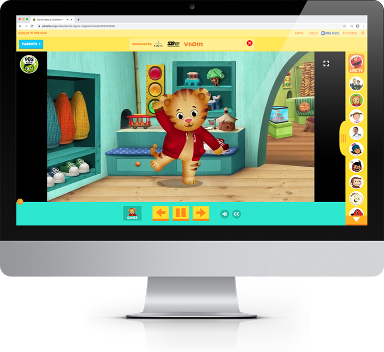 PBS Kids on iMac Screen