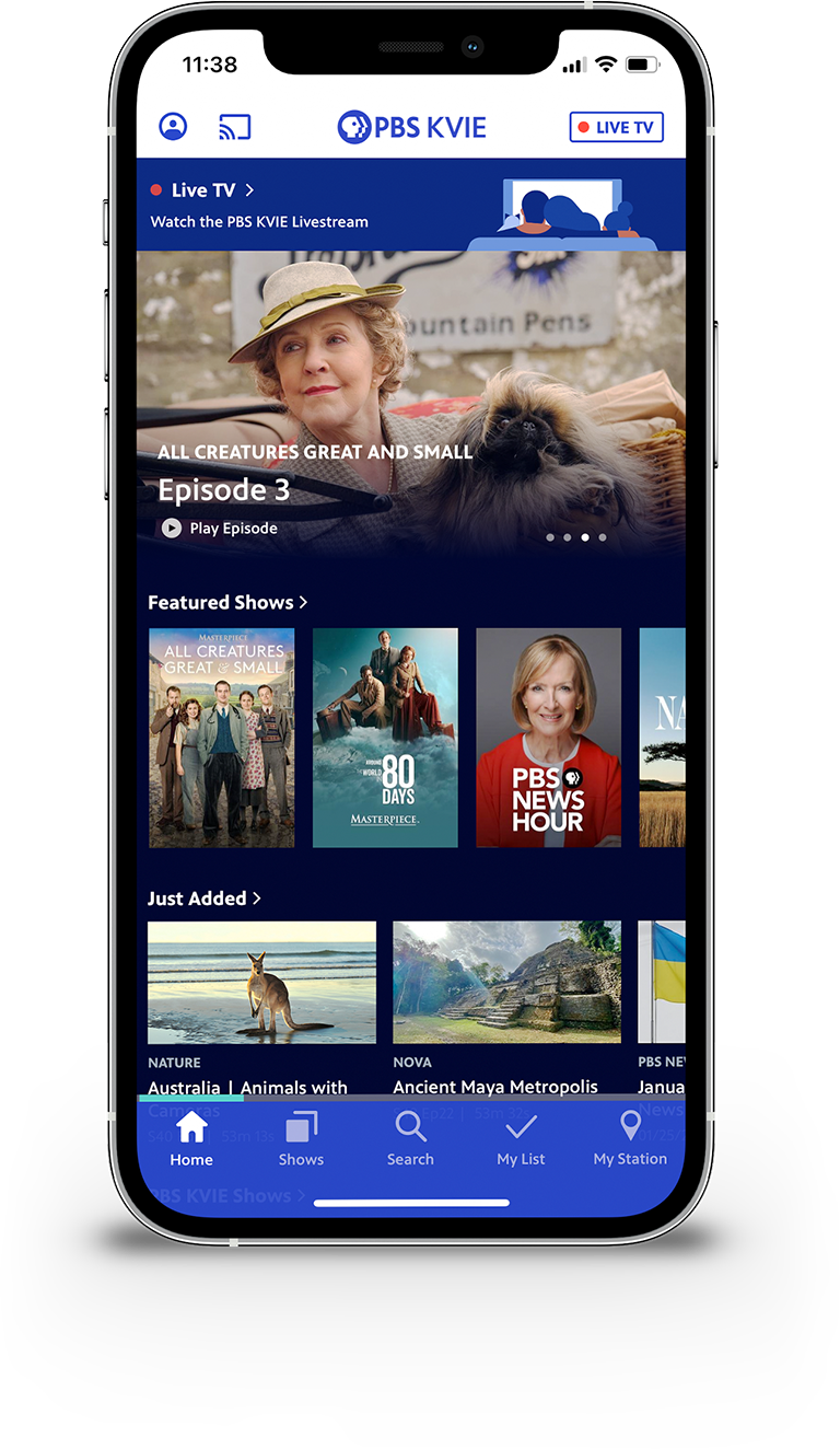 Open PBS App on iPhone 12 Pro