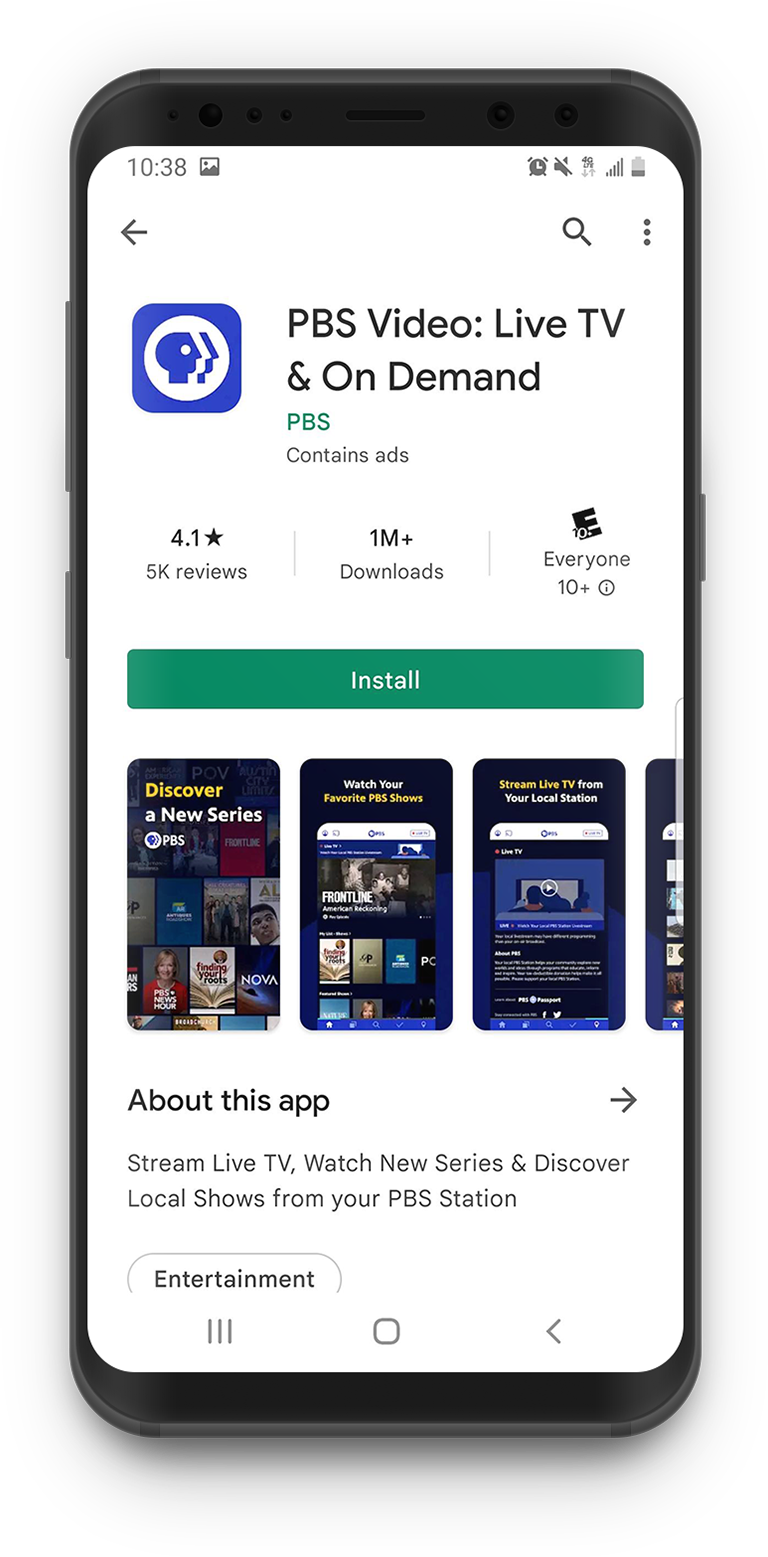 Watch PBS on Your Android Phone and Tablet Device