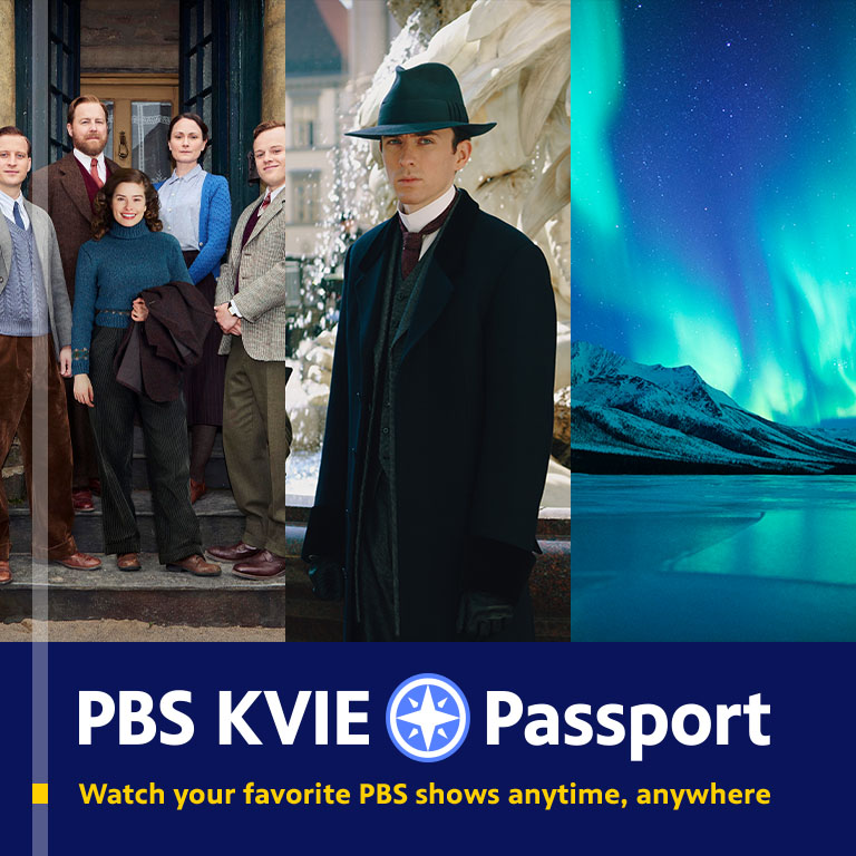The square PBS KVIE Passport ad of the All Creatures Great and Small Season 3, Vienna Blood Season 3 and NATURE