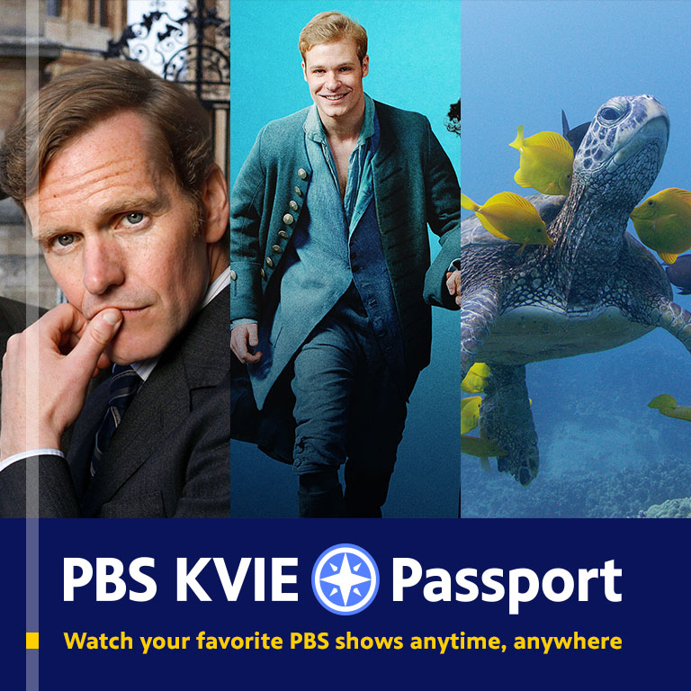 The square PBS KVIE Passport ad of the Endeavour Season 9, Tom Jones and NATURE