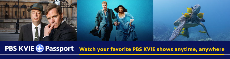 The PBS KVIE Passport banner of the Endeavour Season 9, Tom Jones and NATURE