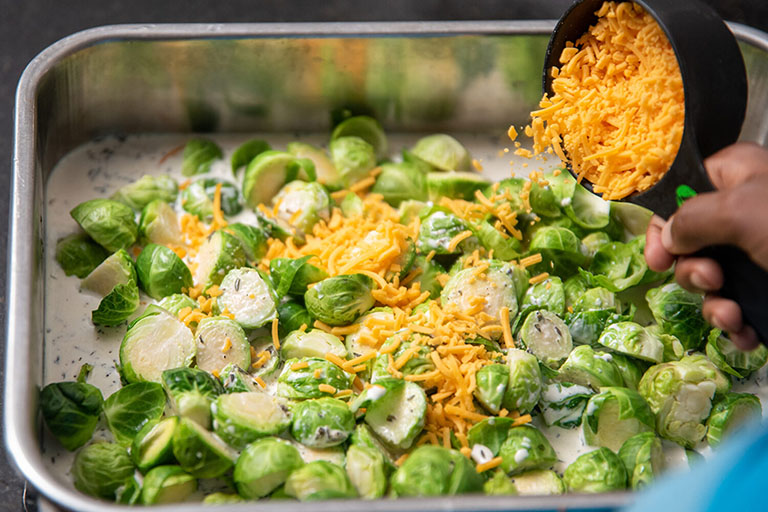 Cheesy Bacon Brussels Sprouts Cheesy Bacon Brussels Sprouts