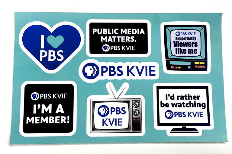 Member Reward Item: PBS KVIE Sticker Sheet