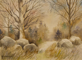 4A - $375  Boulder Path  Richard Meagher  (Watercolor - 16x20)