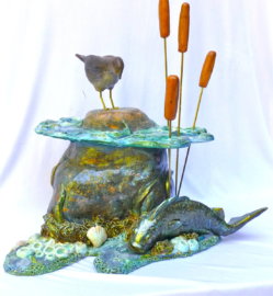 5F - $400  Shallow Waters  Carilyn Moyer  (Ceramic - 16x12x14)