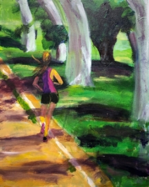 Noontime Run - Acrylic, 17 x 21