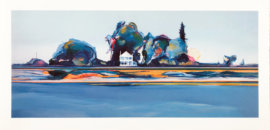 (SOLD) On the Sacramento River II, Lithograph 51" x 29"