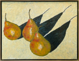 Pears at Sunset, by Erlye Swanson (Oil on Board, 22" x 38")